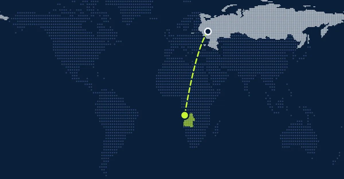 Russland → Angola