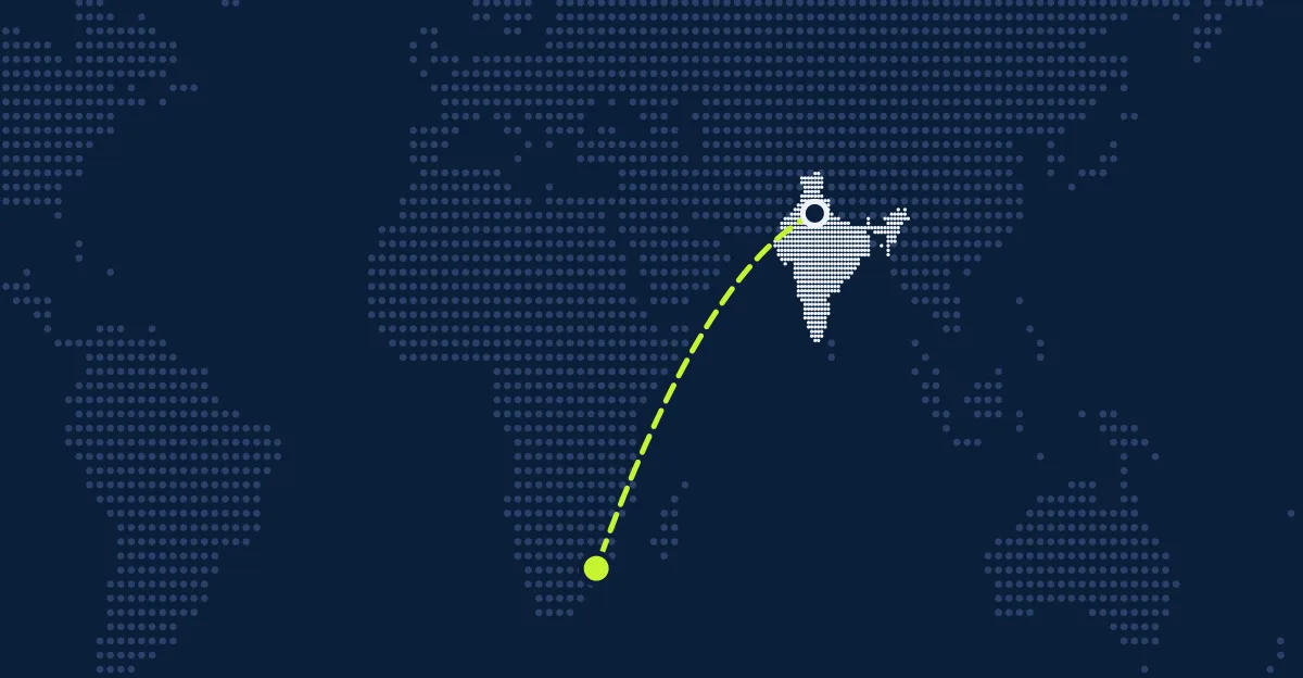 Indien → Eswatini