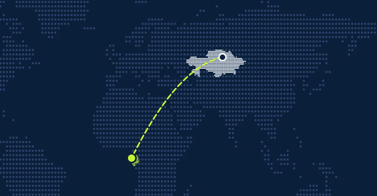 Kasachstan → Gabun