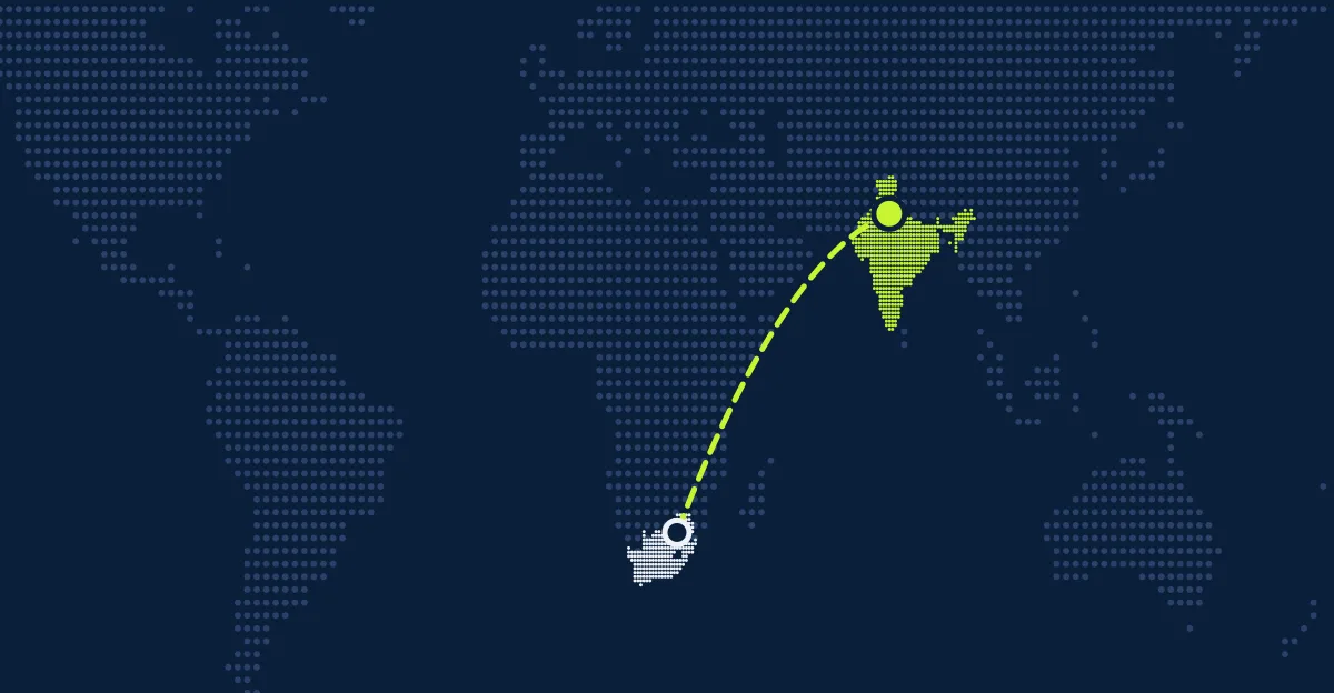 África do Sul → Índia