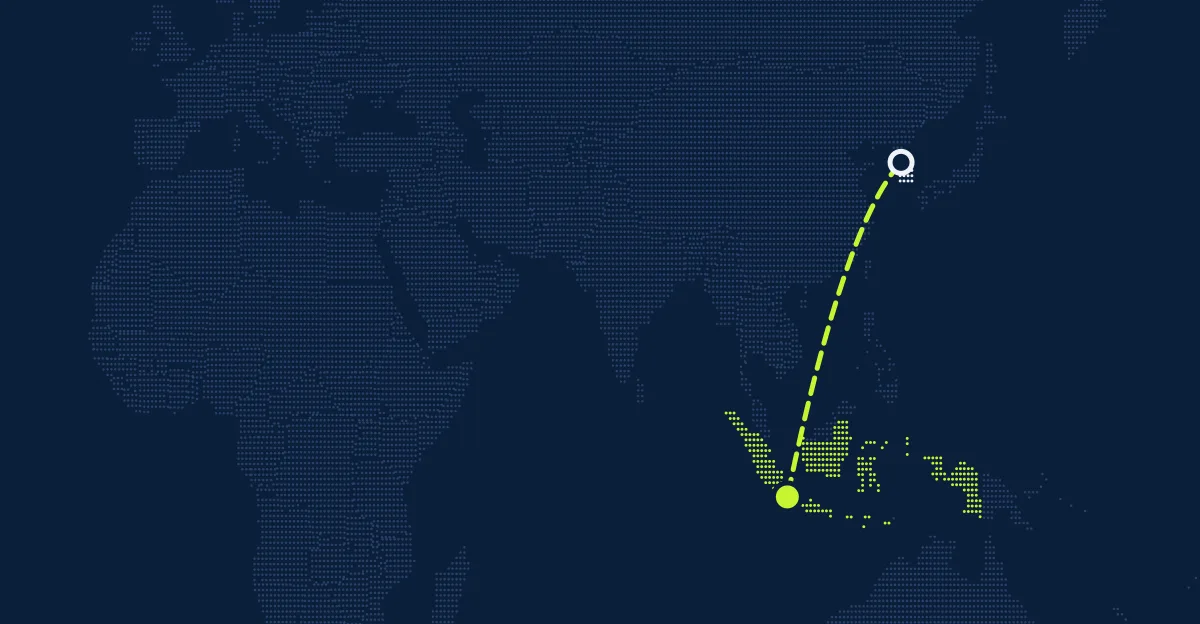 Südkorea → Indonesien