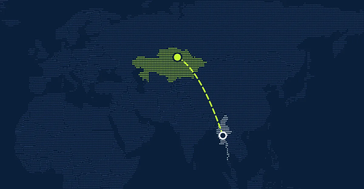 Myanmar (Burma) → Kazakistan