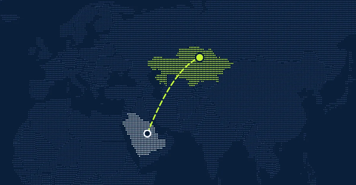 Arábia Saudita → Cazaquistão