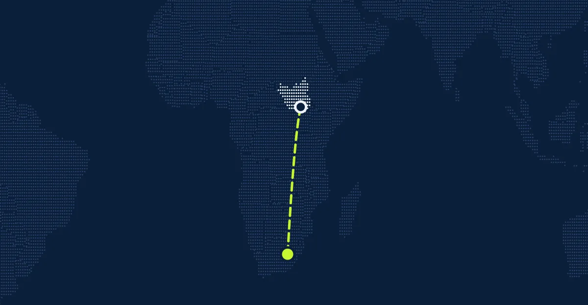 سودان جنوبی → لسوتو
