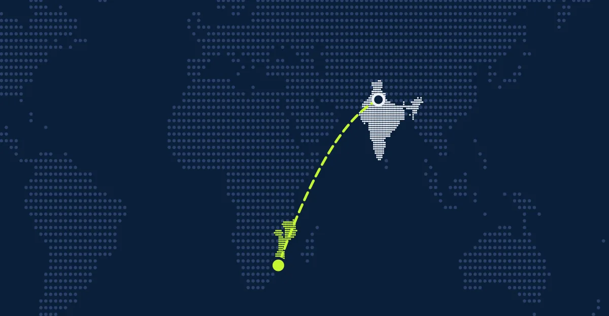 Indien → Mosambik