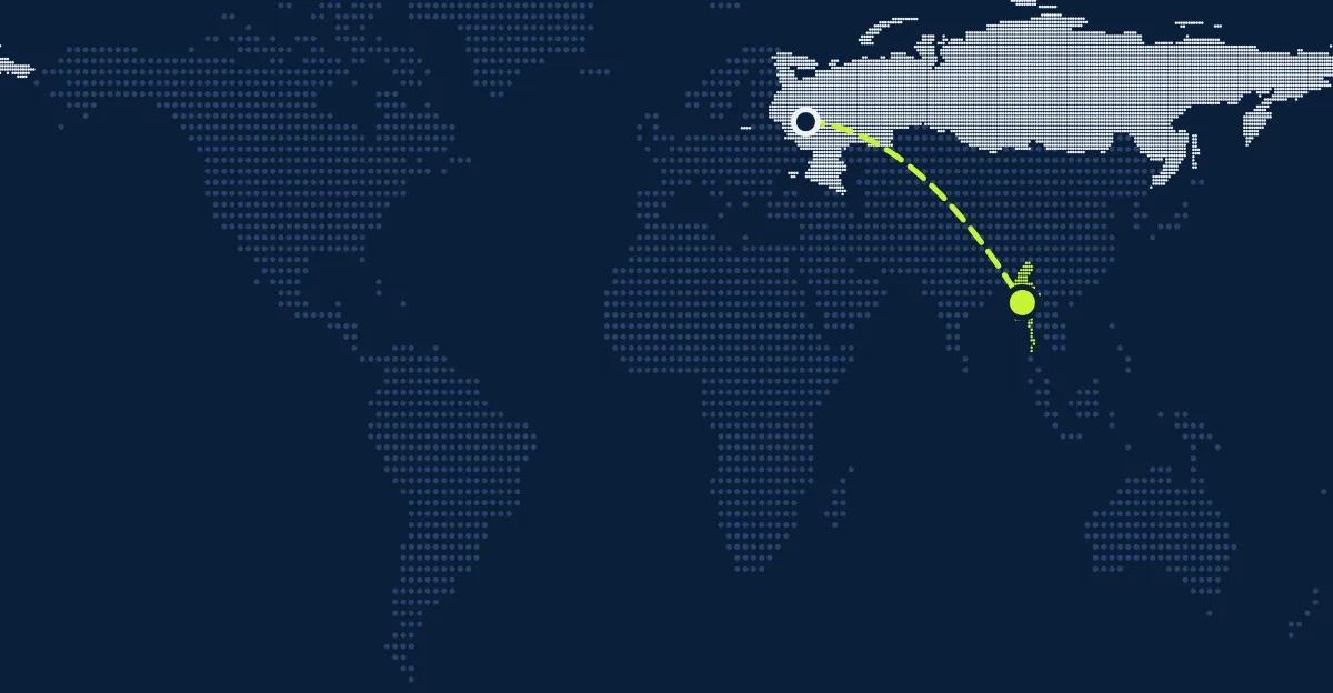 Russland → Myanmar