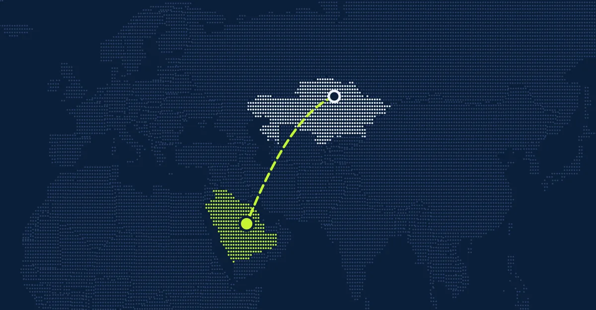 Cazaquistão → Arábia Saudita