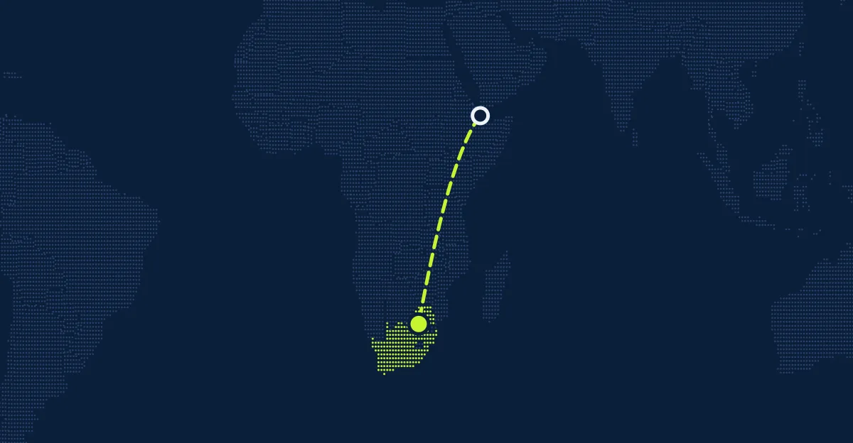 Djibouti → Afrique du Sud
