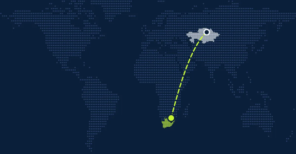 Cazaquistão → África do Sul