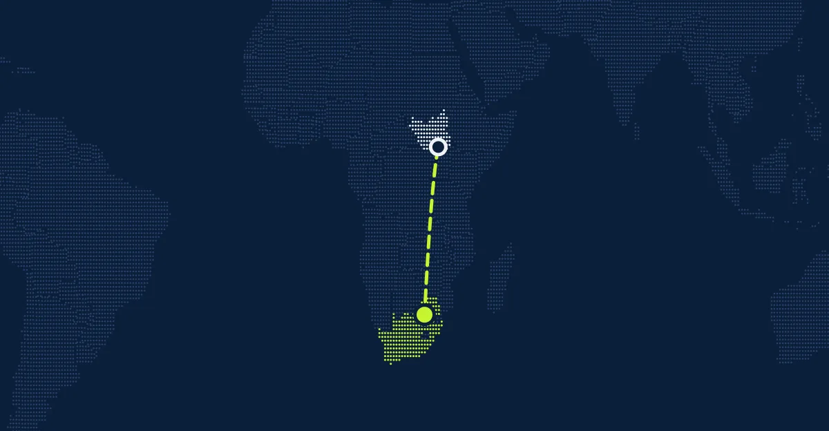 Südsudan → Südafrika