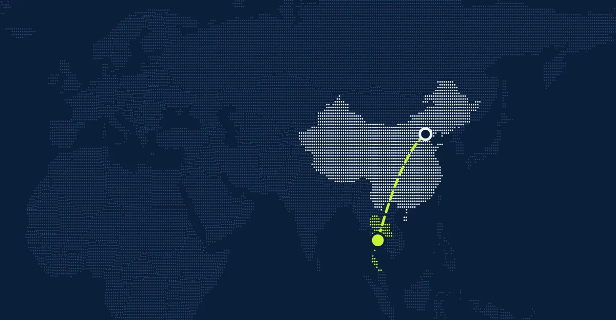 中国 → タイ