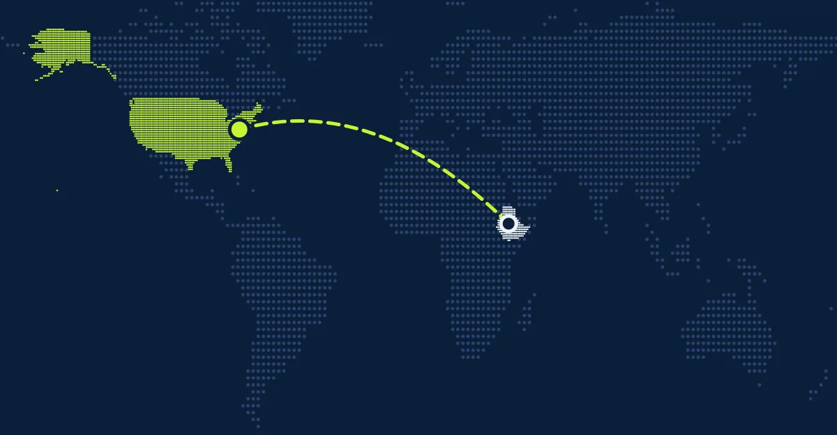 Etiópia → Estados Unidos