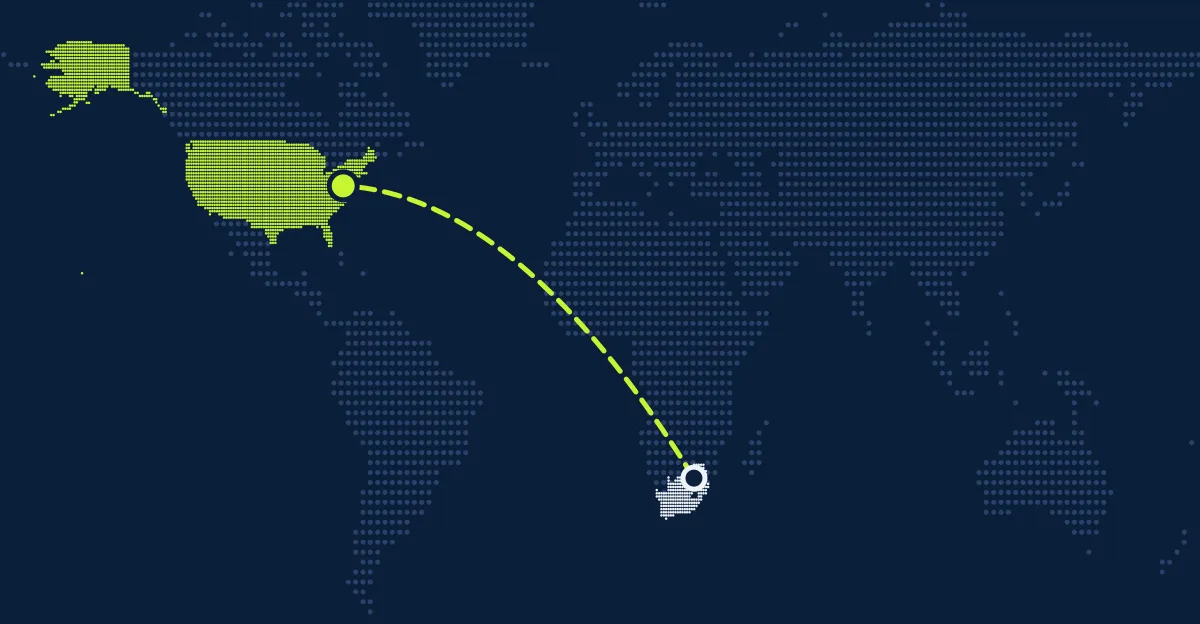 África do Sul → Estados Unidos